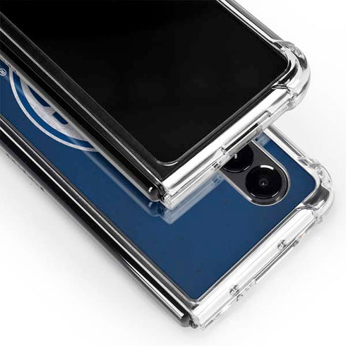 NHL Edmonton Oilers Distressed Galaxy Z Fold4 5G Clear Case