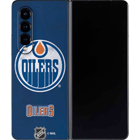 NHL Edmonton Oilers Distressed Galaxy Z Fold4 5G Skin