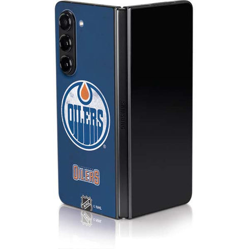 NHL Edmonton Oilers Distressed Galaxy Z Fold5 5G Skin