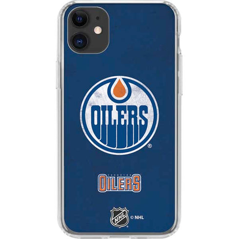 NHL Edmonton Oilers Distressed iPhone 11 Clear Case
