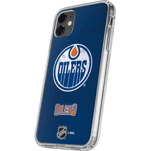 NHL Edmonton Oilers Distressed iPhone 11 Clear Case