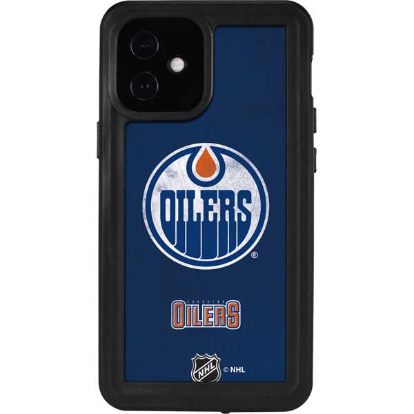 Edmonton Oilers Distressed iPhone 12 Mini Waterproof Cases Waterproof
