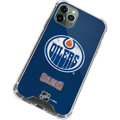 NHL Edmonton Oilers Distressed iPhone 12 Pro Max Clear Case