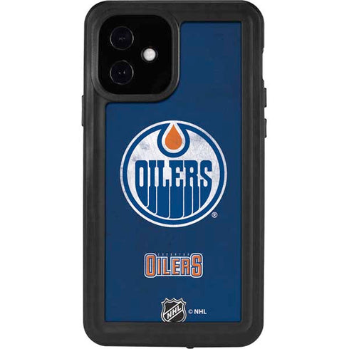NHL Edmonton Oilers Distressed iPhone 12 Waterproof Case