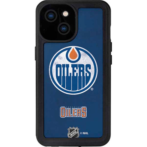 NHL Edmonton Oilers Distressed iPhone 13 Mini Waterproof Case