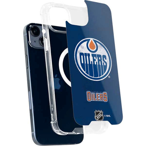 NHL Edmonton Oilers Distressed iPhone 15 Plus MagSafe Case