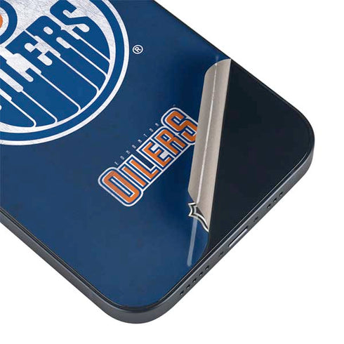 NHL Edmonton Oilers Distressed iPhone 14 Plus Skin