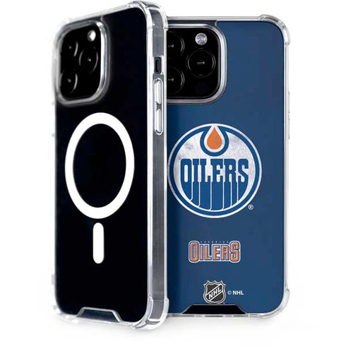 NHL Edmonton Oilers Distressed iPhone 15 Pro Max MagSafe Case