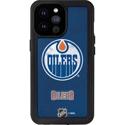 NHL Edmonton Oilers Distressed iPhone 14 Pro Max Waterproof Case