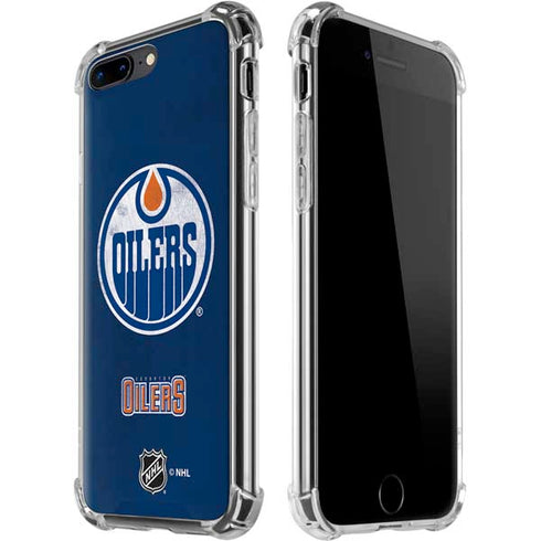 NHL Edmonton Oilers Distressed iPhone 7/8 Plus Clear Case