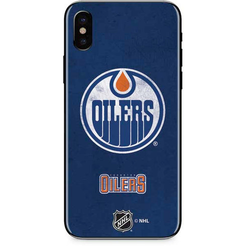 NHL Edmonton Oilers Distressed iPhone XS Skin