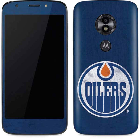 NHL Edmonton Oilers Distressed Moto E5 Play Skin