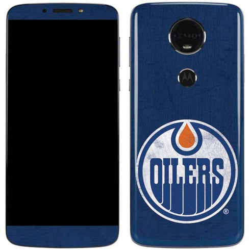 NHL Edmonton Oilers Distressed Moto E5 Plus Skin