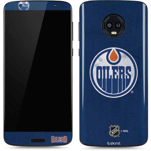 NHL Edmonton Oilers Distressed Moto G6 Skin