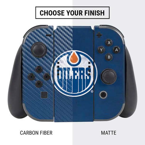 NHL Edmonton Oilers Distressed Nintendo Switch Bundle Skin