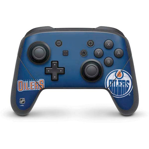 NHL Edmonton Oilers Distressed Nintendo Switch Pro Controller Skin