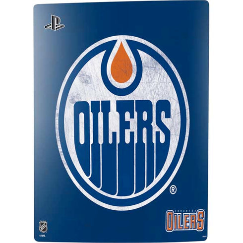 NHL Edmonton Oilers Distressed PS5 Console Skin