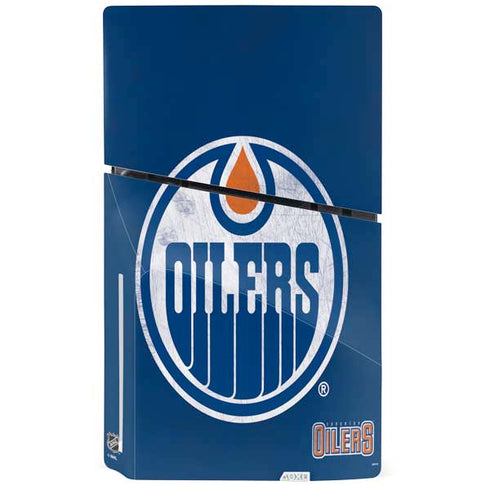 NHL Edmonton Oilers Distressed PS5 Slim Disk Console Skin