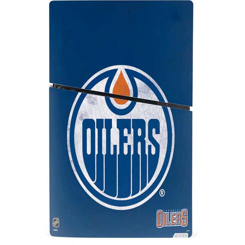 NHL Edmonton Oilers Distressed PS5 Slim Digital Edition Bundle Skin