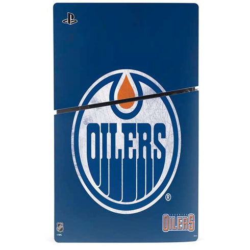 NHL Edmonton Oilers Distressed PS5 Slim Digital Edition Console Skin