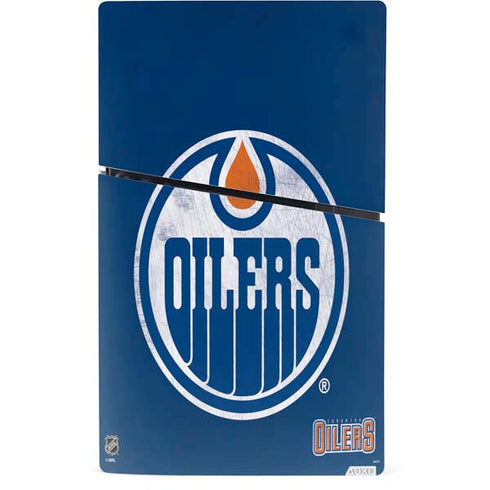 NHL Edmonton Oilers Distressed PS5 Slim Digital Edition Console Skin