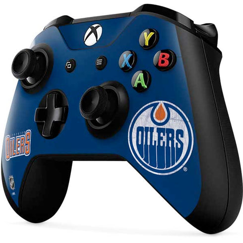 NHL Edmonton Oilers Distressed Xbox One X Controller Skin