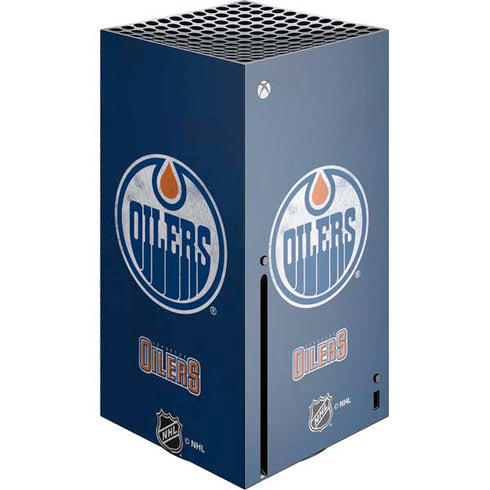 NHL Edmonton Oilers Distressed Xbox Series X Console Skin