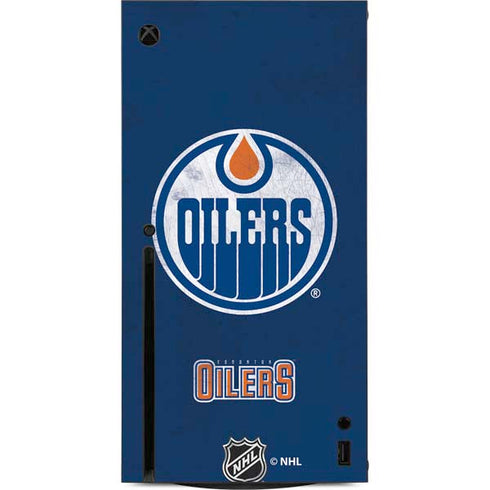 NHL Edmonton Oilers Distressed Xbox Series X Console Skin