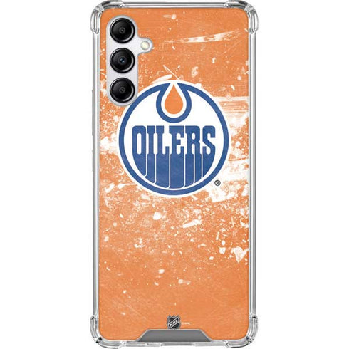 NHL Edmonton Oilers Frozen Galaxy A14 5G Clear Case
