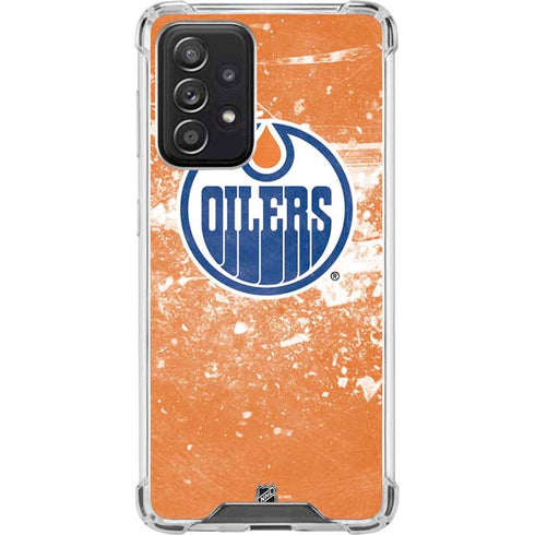 NHL Edmonton Oilers Frozen Galaxy A52 5G Clear Case