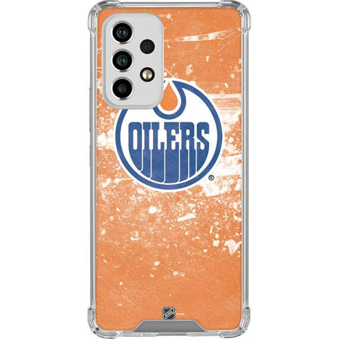 NHL Edmonton Oilers Frozen Galaxy A53 5G Clear Case