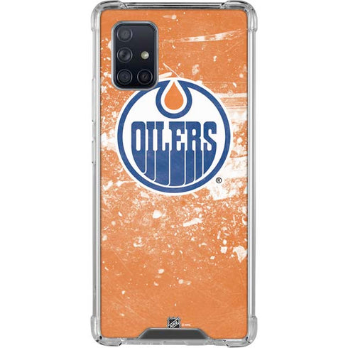 NHL Edmonton Oilers Frozen Galaxy A71 5G Clear Case