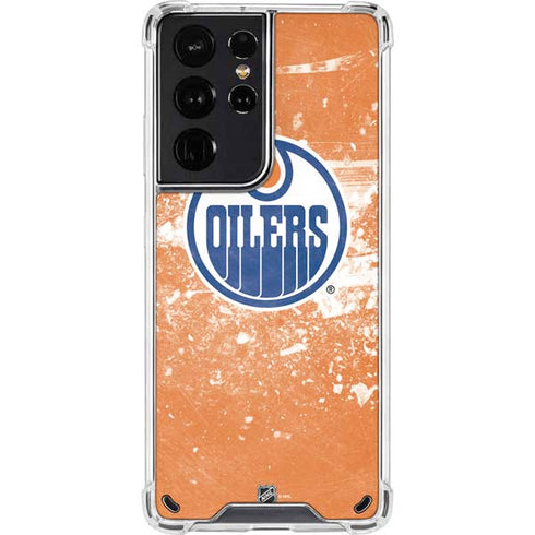 NHL Edmonton Oilers Frozen Galaxy S21 Ultra 5G Clear Case