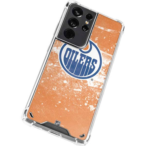 NHL Edmonton Oilers Frozen Galaxy S21 Ultra 5G Clear Case