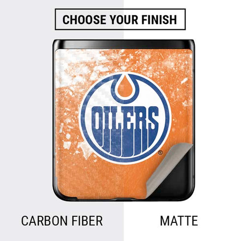 NHL Edmonton Oilers Frozen Galaxy Z Flip Skin