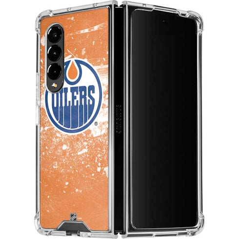 NHL Edmonton Oilers Frozen Galaxy Z Fold4 5G Clear Case