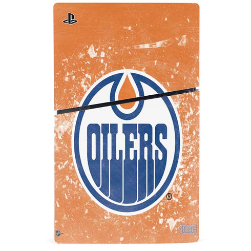 NHL Edmonton Oilers Frozen PS5 Slim Disk Console Skin