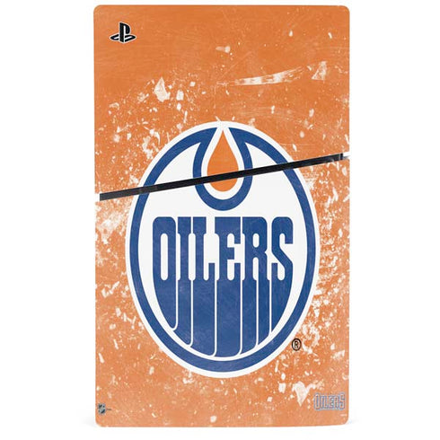 NHL Edmonton Oilers Frozen PS5 Slim Digital Edition Console Skin
