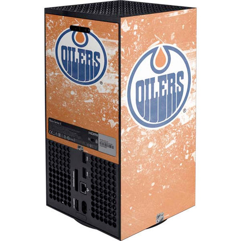 NHL Edmonton Oilers Frozen Xbox Series X Console Skin