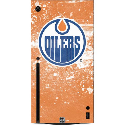 NHL Edmonton Oilers Frozen Xbox Series X Console Skin