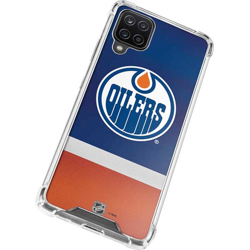 NHL Edmonton Oilers Jersey Galaxy A12 Clear Case