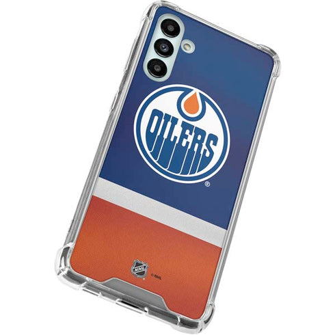 NHL Edmonton Oilers Jersey Galaxy A13 5G Clear Case