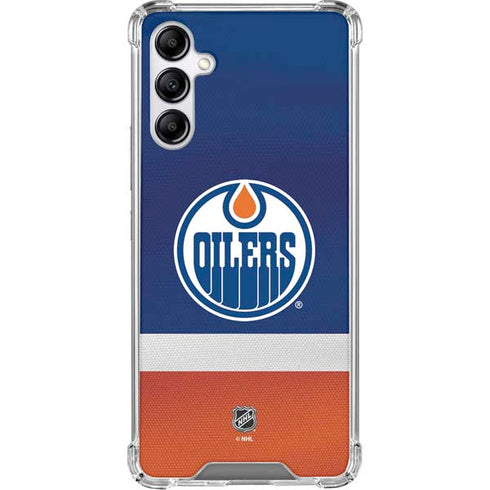 NHL Edmonton Oilers Jersey Galaxy A15 5G Clear Case