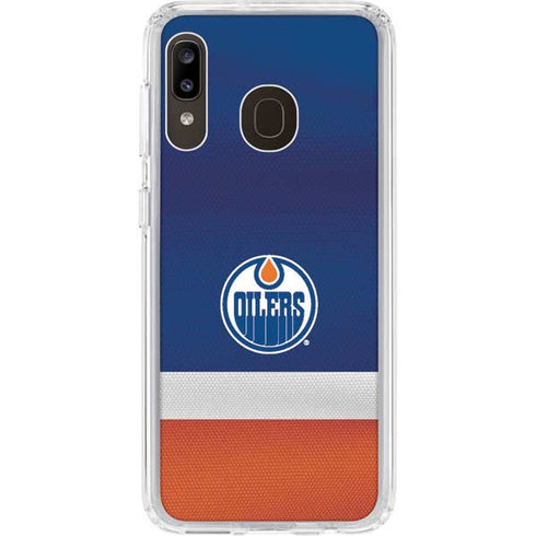 NHL Edmonton Oilers Jersey Galaxy A20 Clear Case