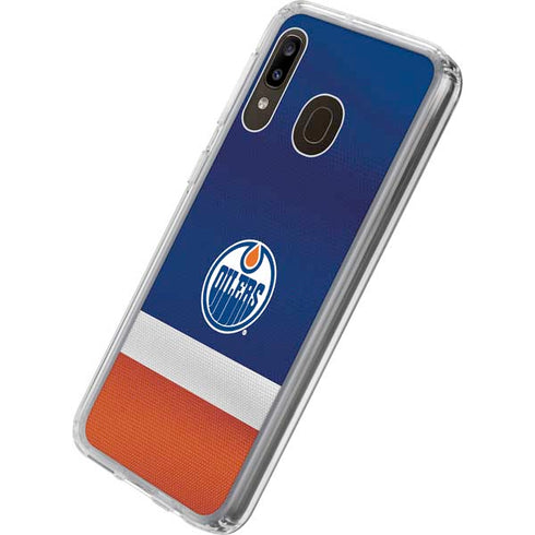 NHL Edmonton Oilers Jersey Galaxy A20 Clear Case