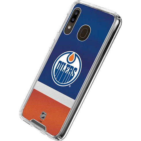 NHL Edmonton Oilers Jersey Galaxy A30 Clear Case