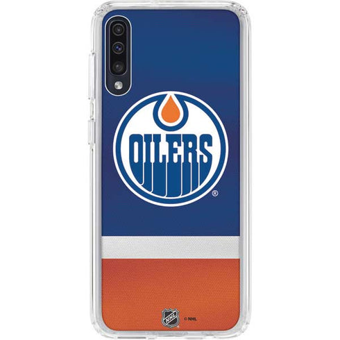 NHL Edmonton Oilers Jersey Galaxy A50 Clear Case