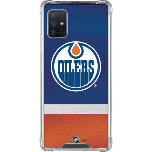 NHL Edmonton Oilers Jersey Galaxy A51 5G Clear Case