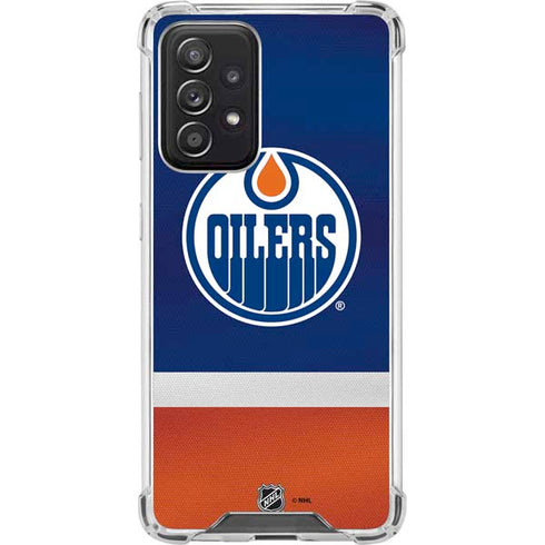 NHL Edmonton Oilers Jersey Galaxy A52 5G Clear Case