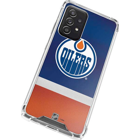 NHL Edmonton Oilers Jersey Galaxy A52 5G Clear Case